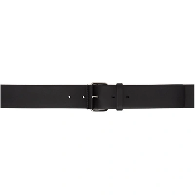 Shop Valentino Black & White 'vltn' Pouch Belt In 0no Nero/bi