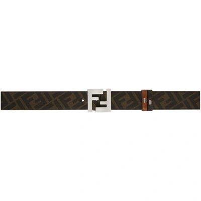 Shop Fendi Reversible Brown & Tan 'forever ' Belt In F1e90 - Cuo