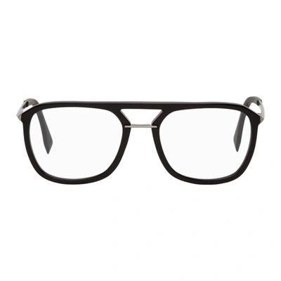 Shop Fendi Black Acetate Glasses In 0807 Black