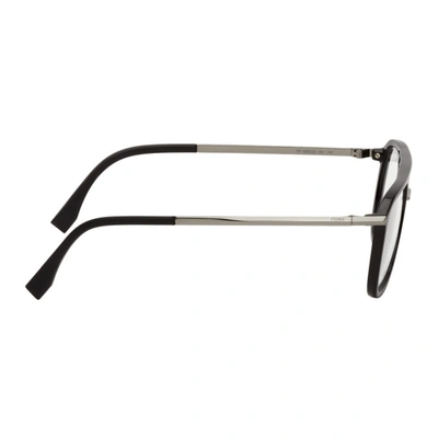 Shop Fendi Black Acetate Glasses In 0807 Black