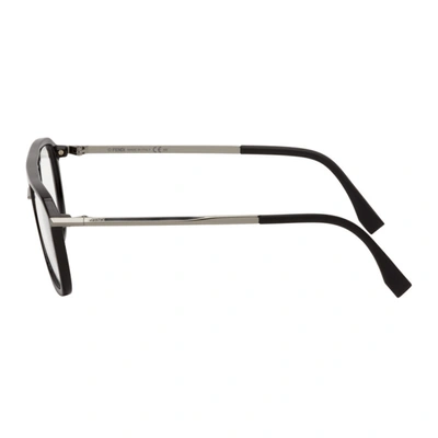 Shop Fendi Black Acetate Glasses In 0807 Black