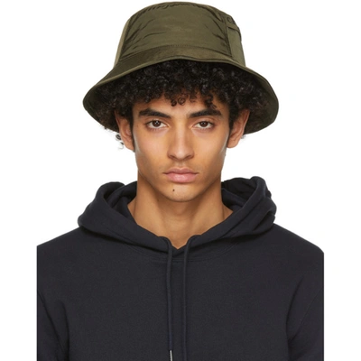 Shop C.p. Company Green Chrome Garment-dyed Bucket Hat In Ivy Grn 683