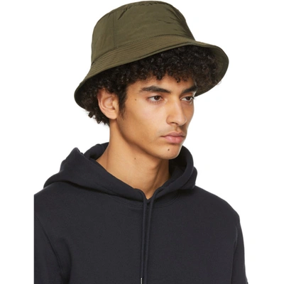 Shop C.p. Company Green Chrome Garment-dyed Bucket Hat In Ivy Grn 683