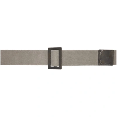 Shop Boris Bidjan Saberi Grey Cinch Belt In Light Grey