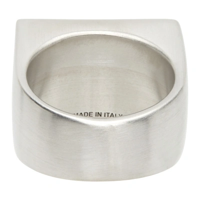 Shop A-cold-wall* Silver Lateral Ring In Chalk