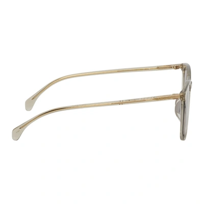 Shop Gucci Grey & Brown Square Cat-eye Sunglasses In 004 Brown