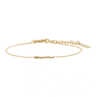 Shop Saint Laurent Gold Chain Opyum Bracelet In 8030 Gold