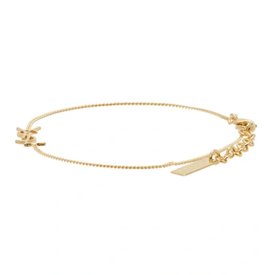 Shop Saint Laurent Gold Chain Opyum Bracelet In 8030 Gold
