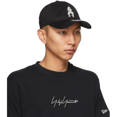 Shop Yohji Yamamoto Black New Era Edition Logo Print Cap