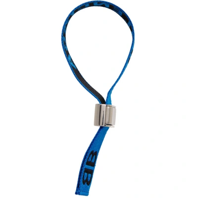 Shop Balenciaga Blue & Black Party Bracelet In 4042 Royal