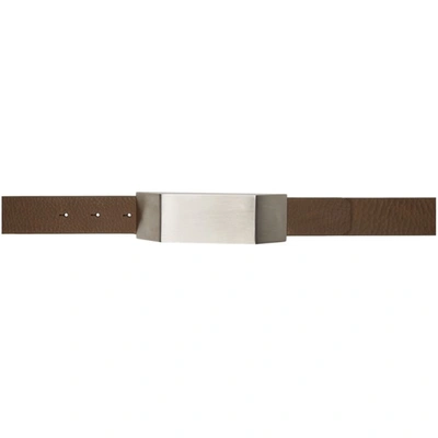 Rick Owens Taupe Beveled Buckle Belt In 34 Dust | ModeSens 