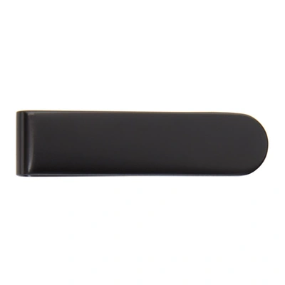 Shop Saint Laurent Black Id Money Clip In 0533 Black Matt