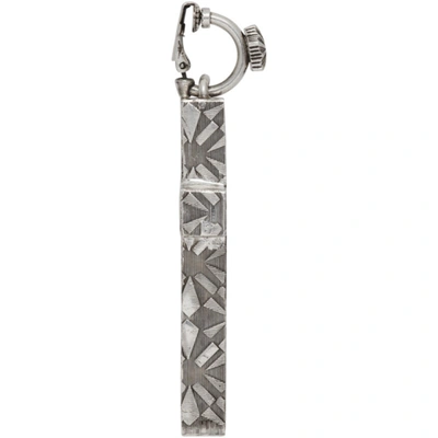 Shop Gucci Silver Cross Single Clip-on Earring In 500 Silver
