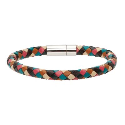 Shop Paul Smith Multicolor Woven Bracelet In 92 Multi