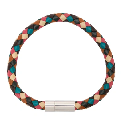Shop Paul Smith Multicolor Woven Bracelet In 92 Multi