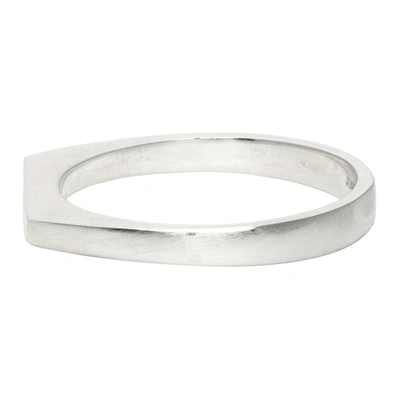 Shop Jil Sander Silver Geometry Ring In 043 Silver