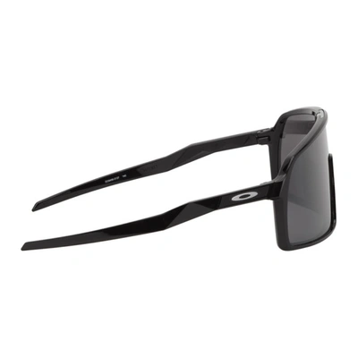 Shop Oakley Black Sutro Sunglasses In Polished Black