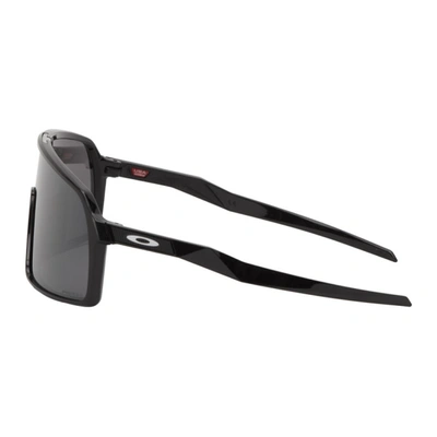 Shop Oakley Black Sutro Sunglasses In Polished Black