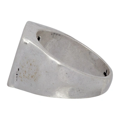 Shop Ksubi Silver Dripps Box Signet Ring