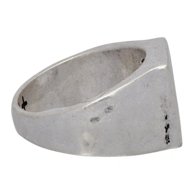 Shop Ksubi Silver Dripps Box Signet Ring