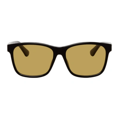 Shop Gucci Black Square Sunglasses In 002 Black