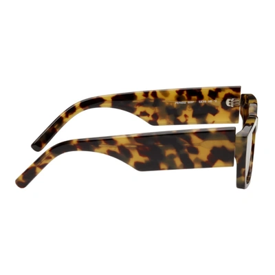 Shop Palm Angels Tortoiseshell Palm Sunglasses In Brown Purpl