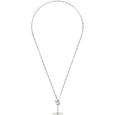 Shop Bottega Veneta Silver Chain Toggle Necklace In 8117 Silver