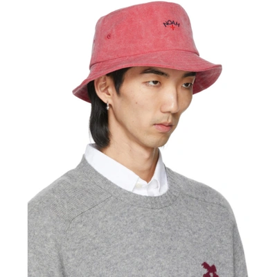 Shop Noah Red Crusher Bucket Hat In Dark Red