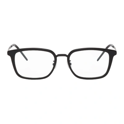 Shop Saint Laurent Black Sl 452 F Slim Glasses