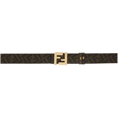 Shop Fendi Reversible Brown 'forever ' Belt In F1e6n - May