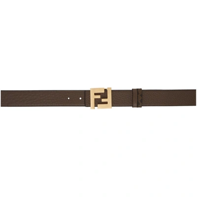 Shop Fendi Reversible Brown 'forever ' Belt In F1e6n - May