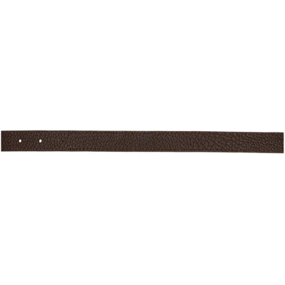 Shop Lemaire Brown Leather Belt In 449 Dark Brown