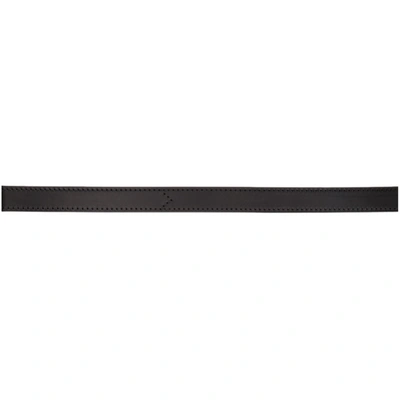 Shop Lemaire Black Reversed Thin Belt In 999 Black