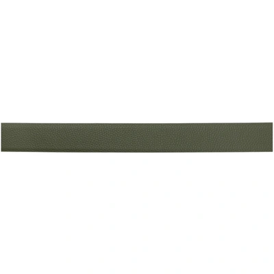 Shop Tom Ford Reversible Black & Khaki T Belt In C4924 Olive