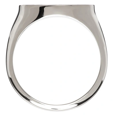 Shop Fendi Silver Fish-eye Ring In F0th0 Palla