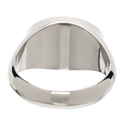 Shop Fendi Silver Fish-eye Ring In F0th0 Palla