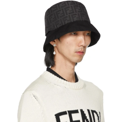 Shop Fendi Reversible Black 'forever ' Fisherman Hat In F0qa1black