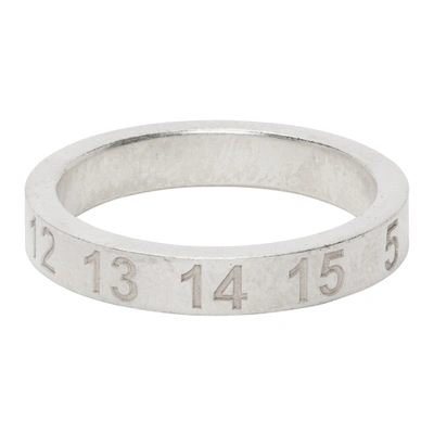 Shop Maison Margiela Ssense Exclusive Silver Numbers Ring In 951 Silver