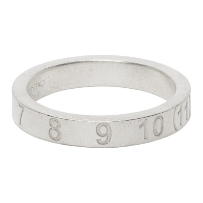 Shop Maison Margiela Ssense Exclusive Silver Numbers Ring In 951 Silver