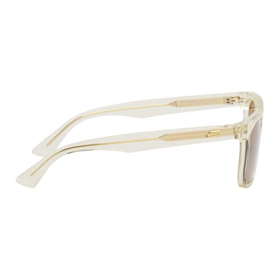 Shop Bottega Veneta Transparent Acetate Rectangular Sunglasses In 004 Clear