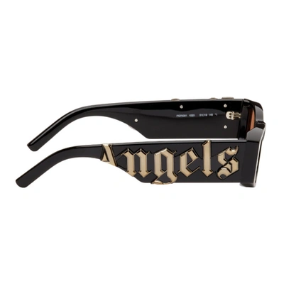Shop Palm Angels Black Angel Sunglasses In Black Orang