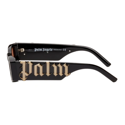 Shop Palm Angels Black Angel Sunglasses In Black Orang