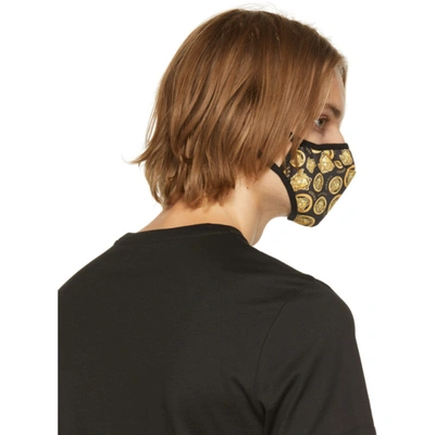 Shop Versace Black & Gold Medusa Mask In 5b000 Blgld