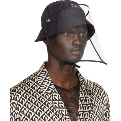 Shop Marine Serre Black Protective Visor Bell Hat