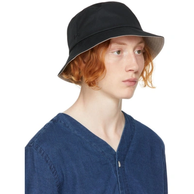 Shop Ps By Paul Smith Black 'ps' Bucket Hat In 79 Black