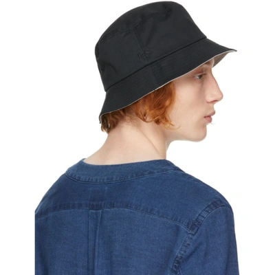 Shop Ps By Paul Smith Black 'ps' Bucket Hat In 79 Black