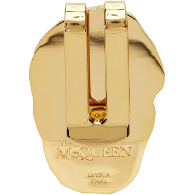 Shop Alexander Mcqueen Gold Skull Money Clip In 8000 Gold