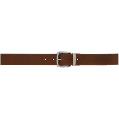 Shop Polo Ralph Lauren Reversible Brown & Black Leather Dress Belt In Brown/black