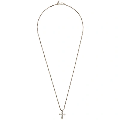 Shop Emanuele Bicocchi Ssense Exclusive Silver Cross Necklace