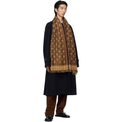 Loui Scarf Dark Brown/Camel